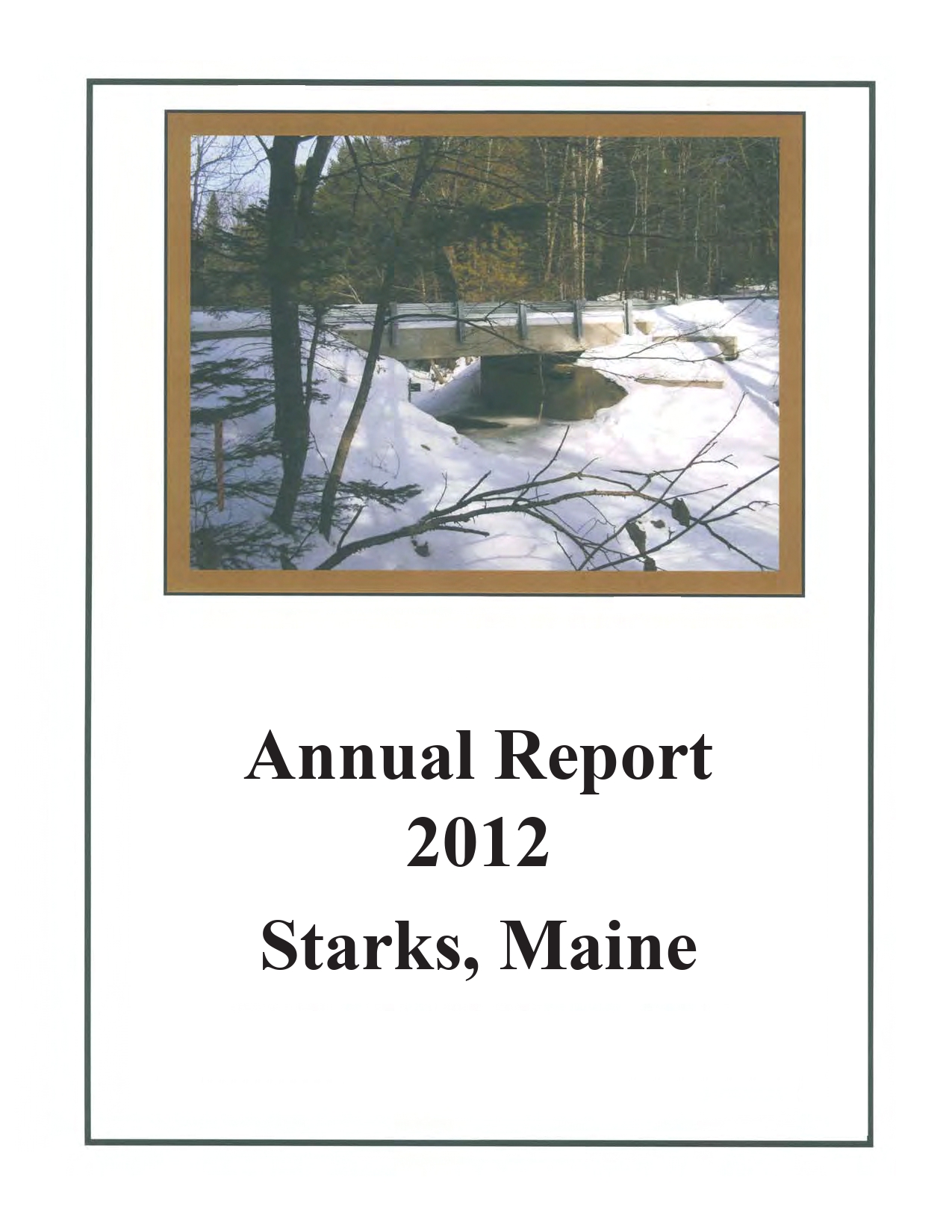 Town of Stark Annual Report